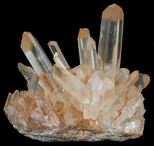 Tangerine Quartz Crystal Cluster - Madagascar #58881